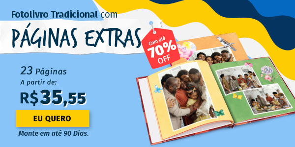 Ofertas do Fotolivro com páginas extras