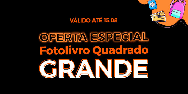 Oferta Especial de Fotolivro Quadrado, não perca!