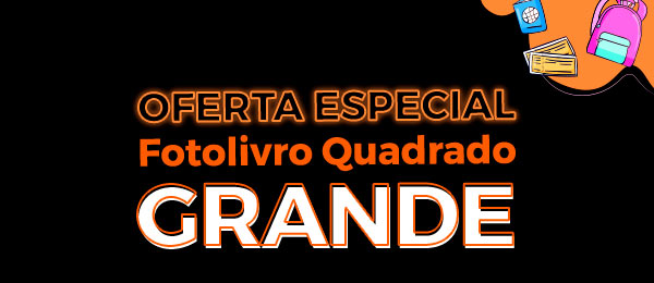 Oferta Especial de Fotolivro Quadrado, não perca!