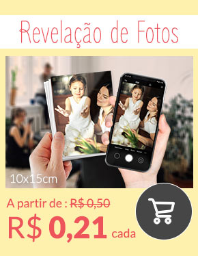 Revelação de fotos a partir de R$0,21