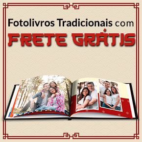 Desconto de até 55% off mais frete grátis nos Fotolivros Tradicioanis