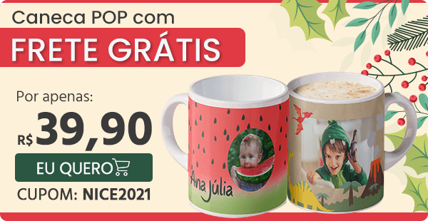 Caneca POP com frete grátis- Nicephotos