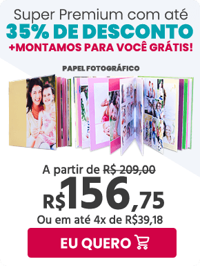 Álbum super premium a partir de R$156,75