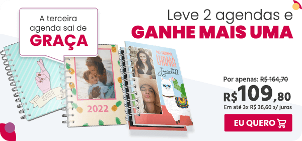 Leve 2 agendas e ganhe mais 1 - Nicephotos