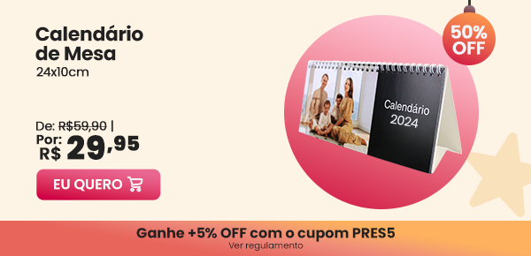 Calendário de mesa 50% OFF - Nicephotos