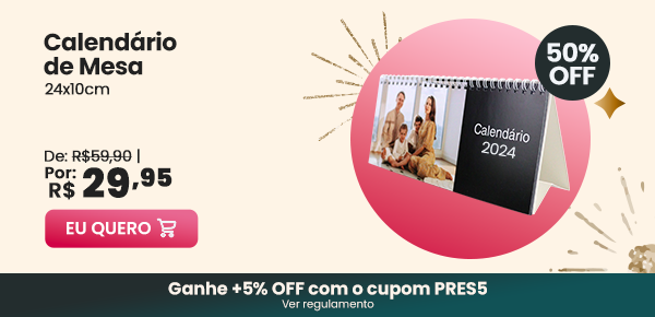 Calendário de mesa 50% OFF - Nicephotos