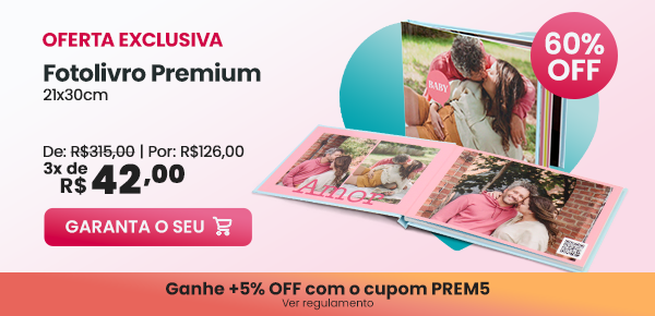 Premium 21x30cm 60% OFF + Frete grátis - Nicephotos