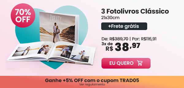 Leve 3 Classico grande 70% OFF + Frete grátis - Nicephotos