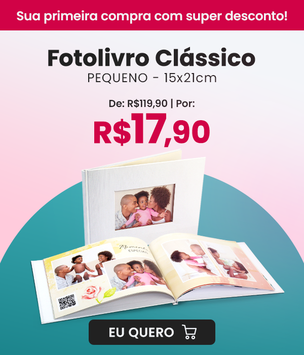 Fotolivro classico pequeno por R$ 19,90 - Nicephotos