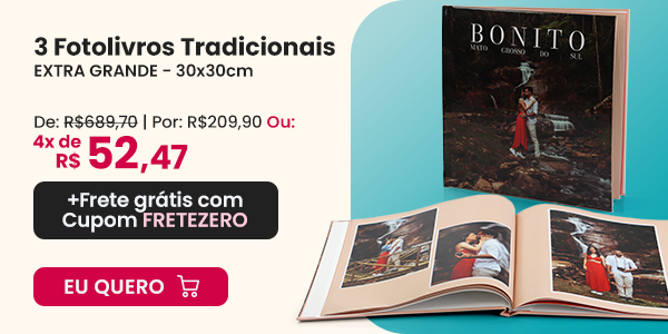  Leve 3 - Fotolivro Tradicional 30x30 R$ 209,90 - Nicephotos