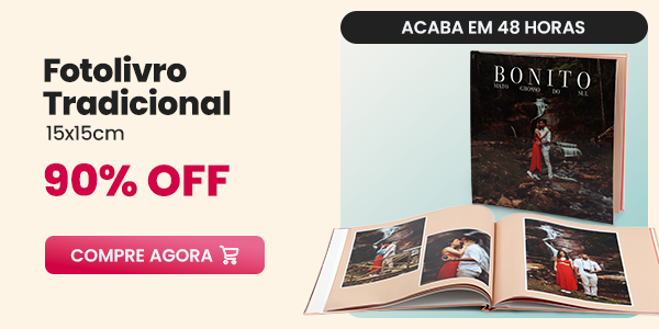 Fotolivro Quadrado 15x15 cm c/ 90% OFF - Nicephotos