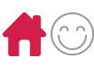 Ícone Casa vermelha e Smile - Nicephotos